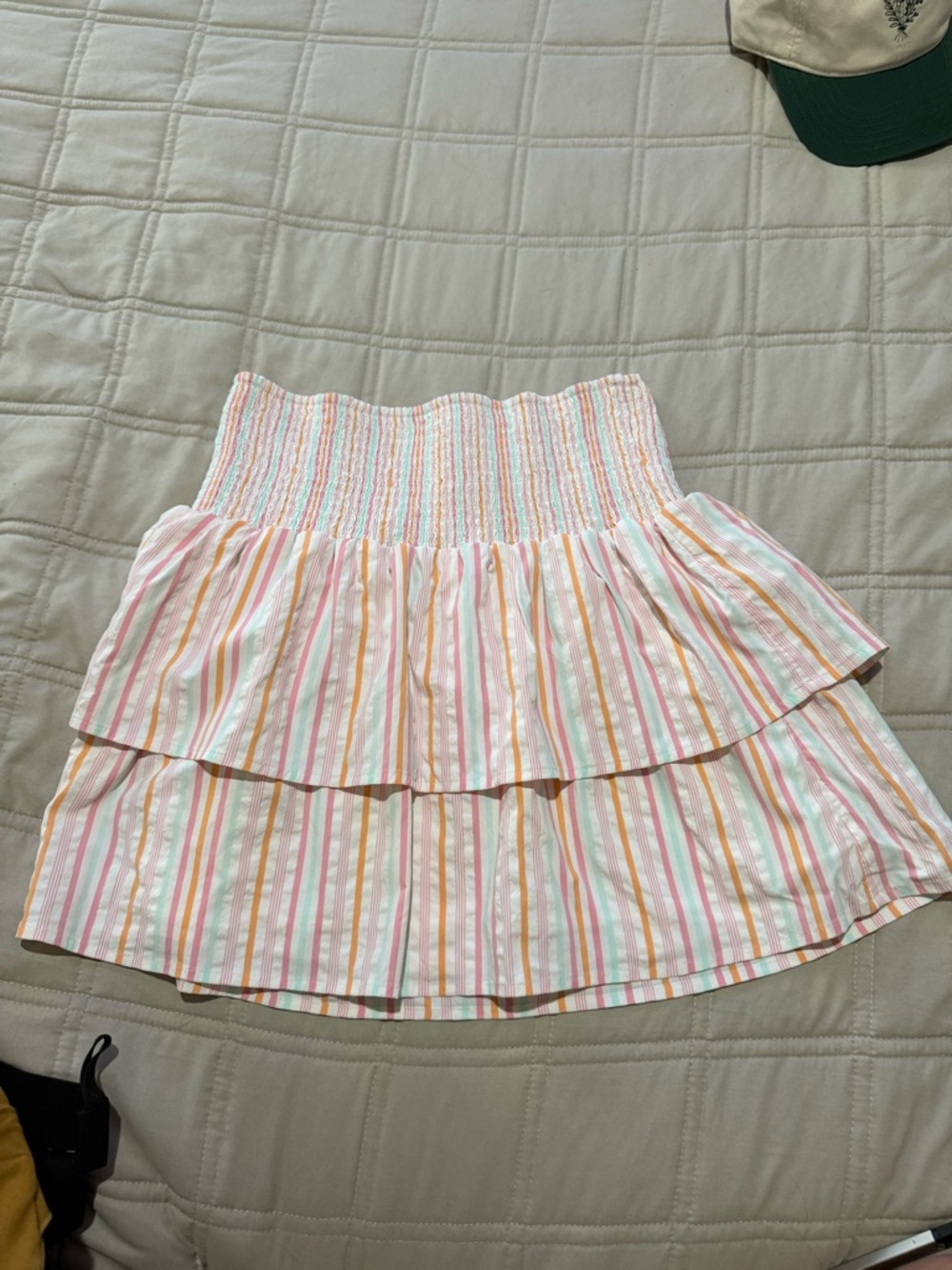 Vineyard Vines Pastel Multi-Stripe Tiered Mini Skirt